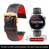 Calfskin strap Bracelet Carbonfiber Grain Watchband 18mm 20mm Red Orange Stitching Watch Band 21mm 22mm 23mm 24mm Watch Strap