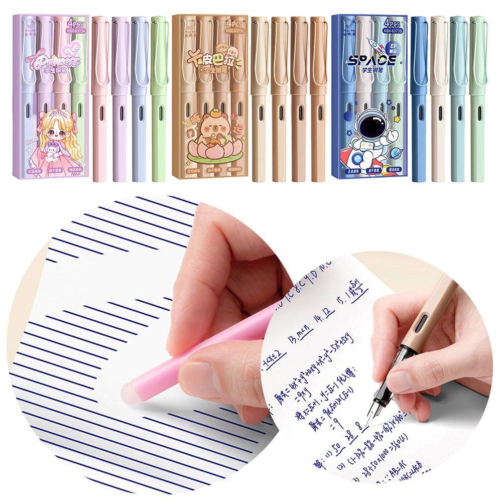 Cartoon Gel Pen with Refills Blue Ink Pen Durable Capybara Fountain Pen  for School Office