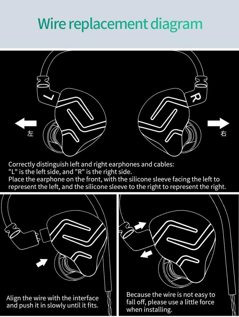 KZ ZES Headphones Wired In-ear
