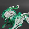 3D DIY Mini Metal Bian Tiger Model, Ancient Chinese Beasts Assembly Kit Toys, 3D Jigsaw Puzzles for Adults, Creative Ornament Toy Gift (92PCS/Green)