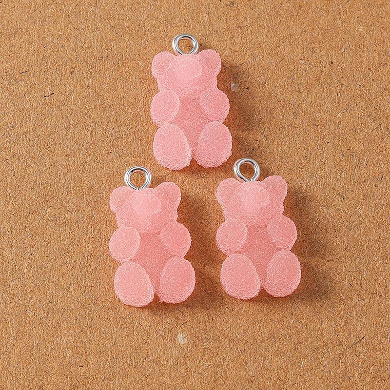 

20pcs 19*11mm Cute Gummy Bear Charm Pendants for Necklace Earrings DIY Jewelry Making Accessories Supplies