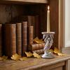 Unique Resin Crafts Cute Ghost Candle Holder, Iridescent Spooky Pedestal for Tealight Stand Taper Candles, Gothic Candlestick Home Table Decor