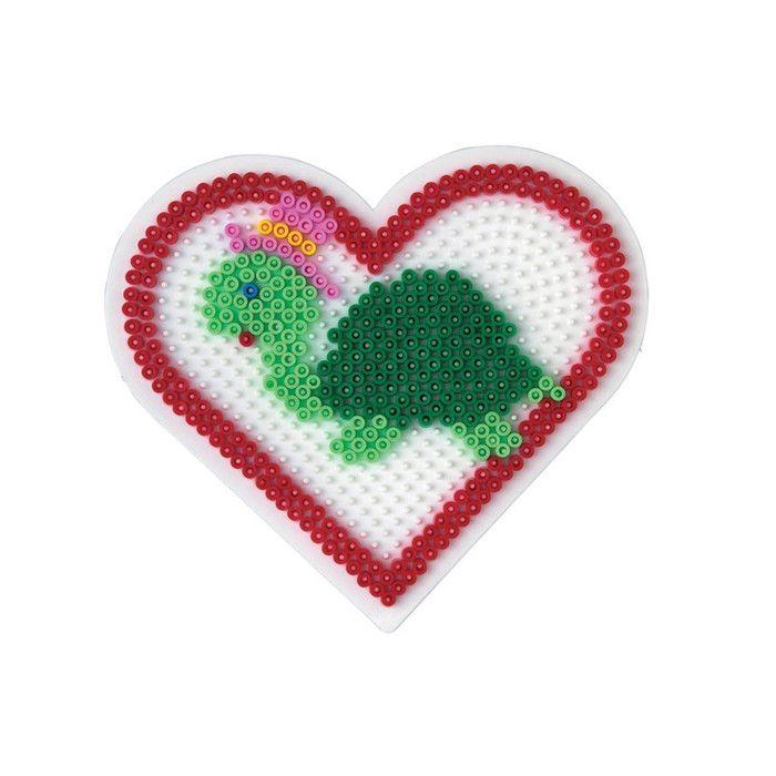 Hama - Plaque Grand coeur transparent pour perles standard (Ø5 mm)