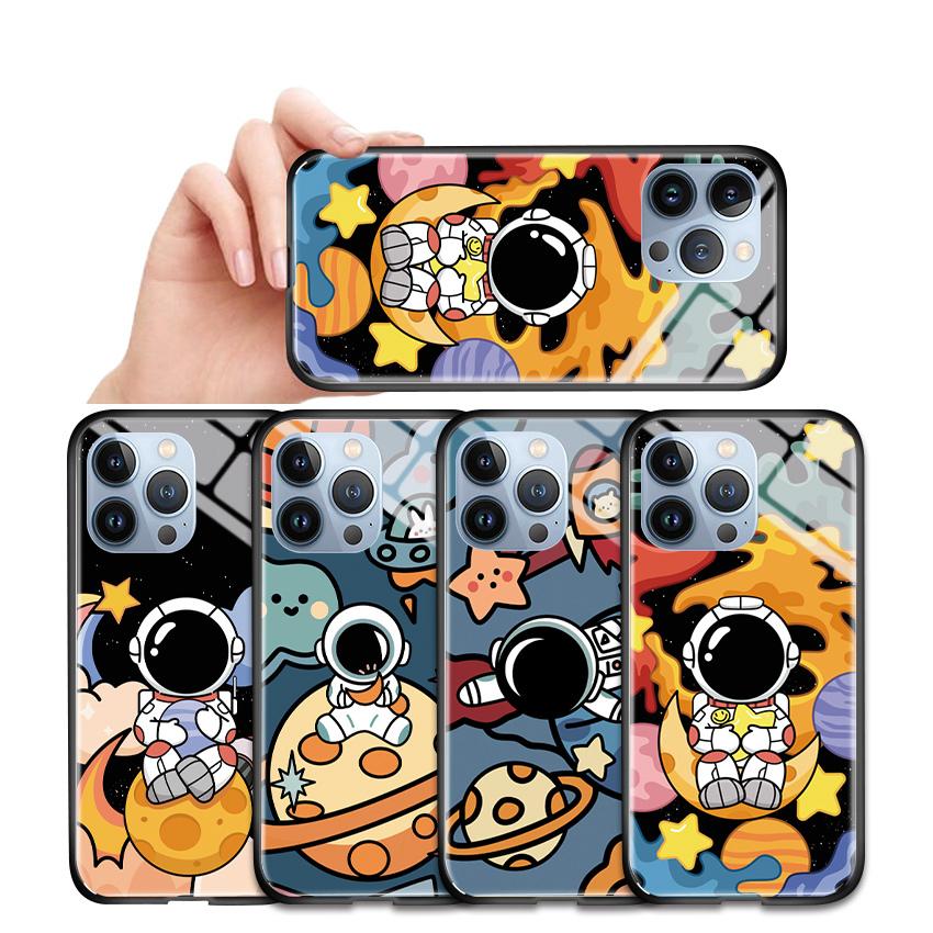 Tempered Glass Phone Case For iPhone 11 12 13 14 15 16 17 Redmi 10 12 14C Note10 Note14 Xiaomi 11Lite PocoC75 Soft Edge Shockproof Smooth Shell