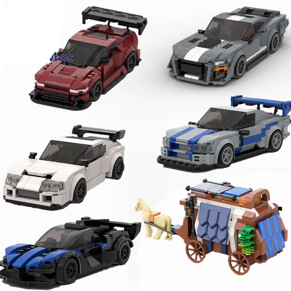 LEQUMOC Technical Car Sportscar Skyline Camper Van Model MOC Set Building Blocks Kits Toys for Gifts Car Bricks