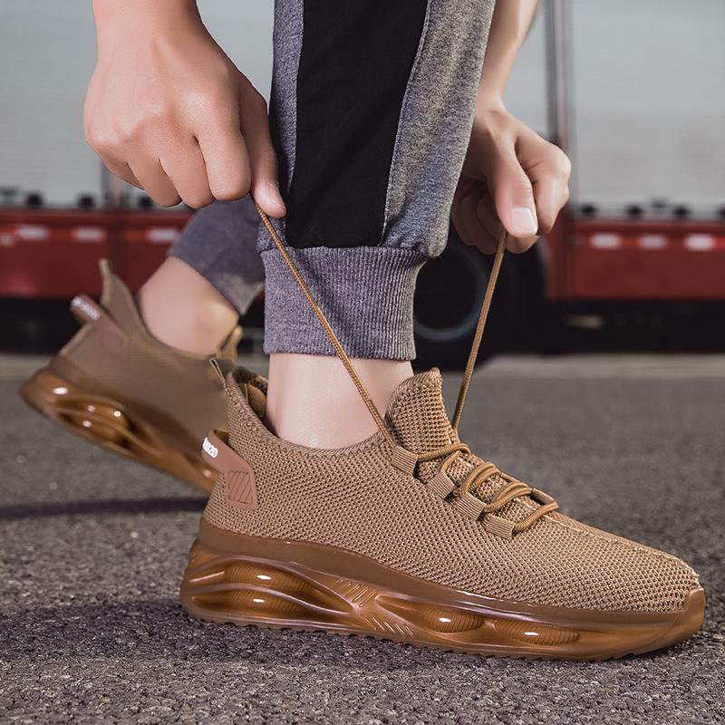 Light Running Shoes for Men Knitted Mesh Casual Sneakers Breathable Walking Jogging Sports Shoes Outdoor Trainers