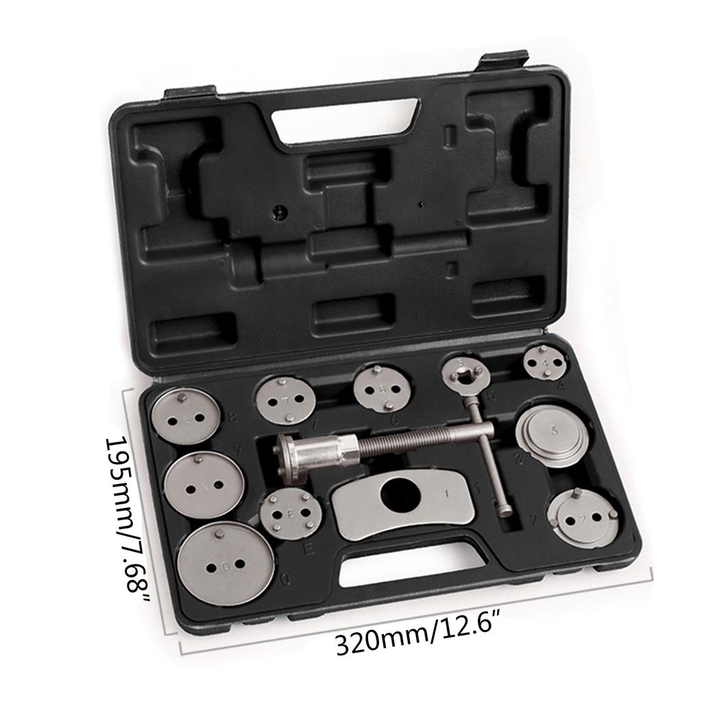 Complete Disc Brake Caliper Tool Set, 12Pcs Wind Back Tool Kit, Brake Pad Repair for Car Brake Caliper Compression