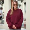 European & American Retro Ins-Style Loose Round Neck Sweatshirt for Women - Autumn/Winter Fashion.