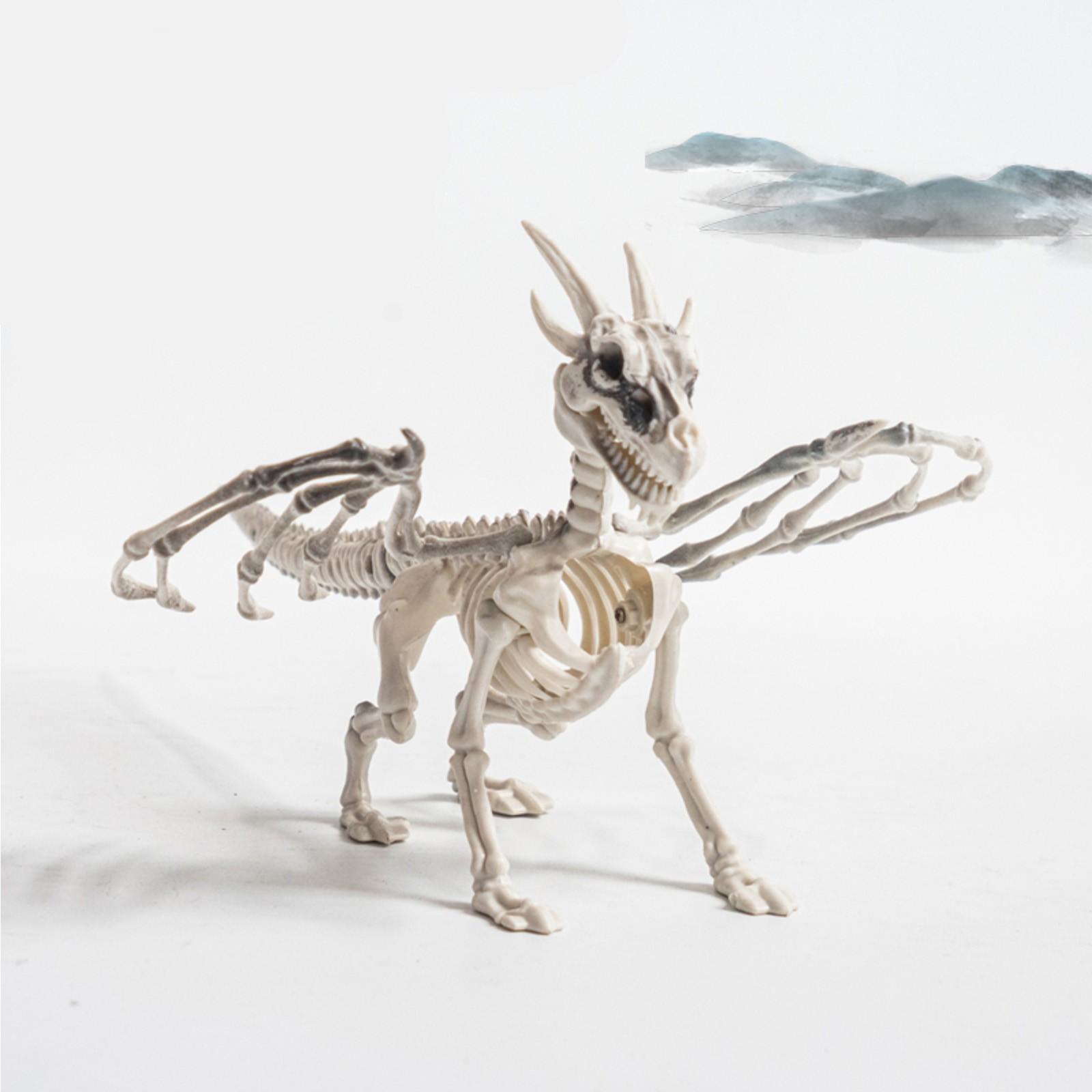 

Хэллоуин Животное Скелет Симуляция Кость Реквизит, Ужасающие Украшения, Декорации для Квест-комнаты и Дома с привидениями One Size белый