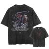 Berserk Manga T Shirt Harajuku Gothic Tshirt Washed Casual Oversized T-shirt Clothing Summer Short Sleeve Cotton Tees Streetwear