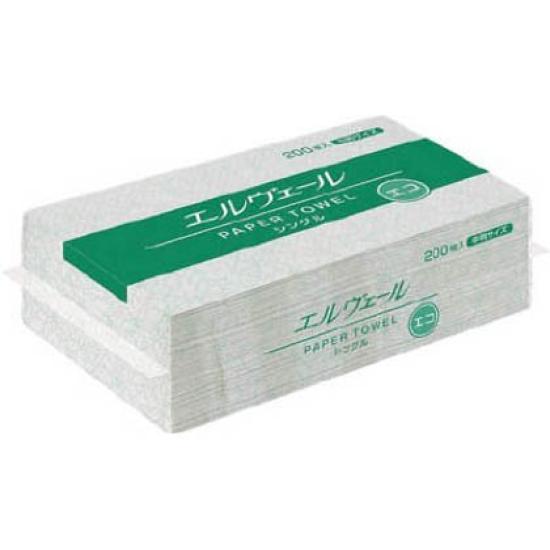 

Elleair Elvere Paper Towel Eco Single 1 case packed (200 sheets x 30 packs) 703349
