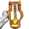 Clepsidră Mare din Lemn de 30 de Minute cu Nisip Galben, Cadouri pentru Tați Bărbați Femei Persoane Vârstnice Aniversare Pensie, Decor de Crăciun