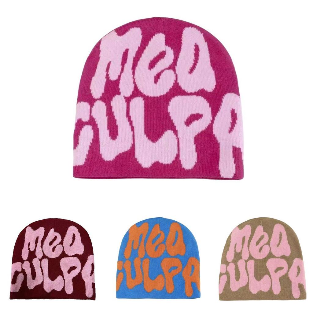 Mea Culpa Beanies Knit Cap Warm And Stylish Winter Headwear