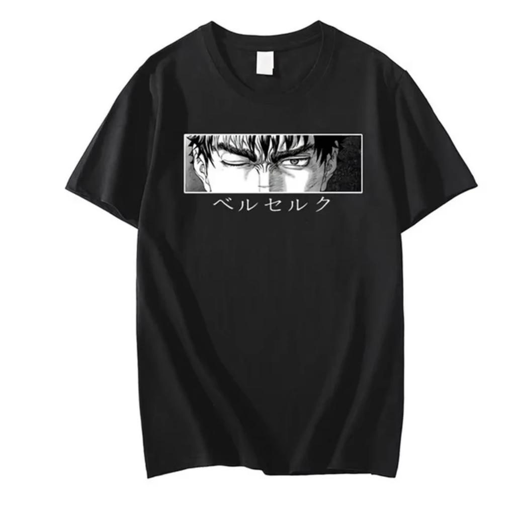 New Arrival Mens Clothes Tee Shirt Homme Graphic T-Shirts Men Tshirt for Men Ropa Hombre Anime Berserk Print Camisetas