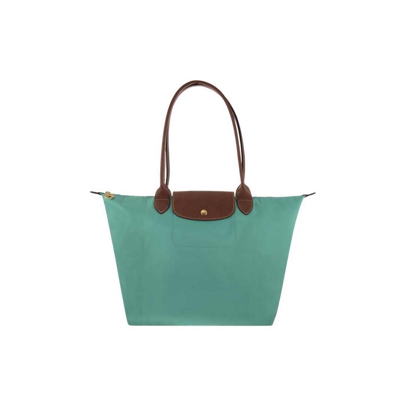 

New LONGCHAMP Cow Leather Trim Dumpling Bag Handbag, Shoulder Bag Women s Blue 1899089P70 31.0*19.1*30.0CM