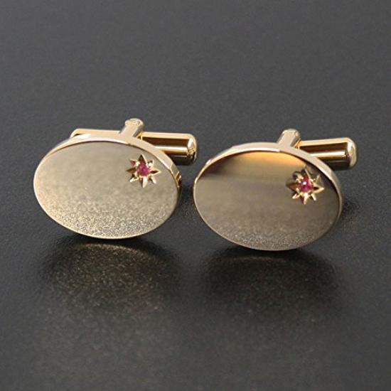 Kamakura Cufflinks Workshop July Birthstone Gold Ruby Cufflinks (Cufflinks, Cufflinks)
