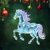 2D Flaches Pferd Auto Hängeornament Acryl Pferd Rückspiegel Anhänger Feiertag Winter Hängezubehör für Weihnachtsbaum Auto Innenraum Wand Fenster