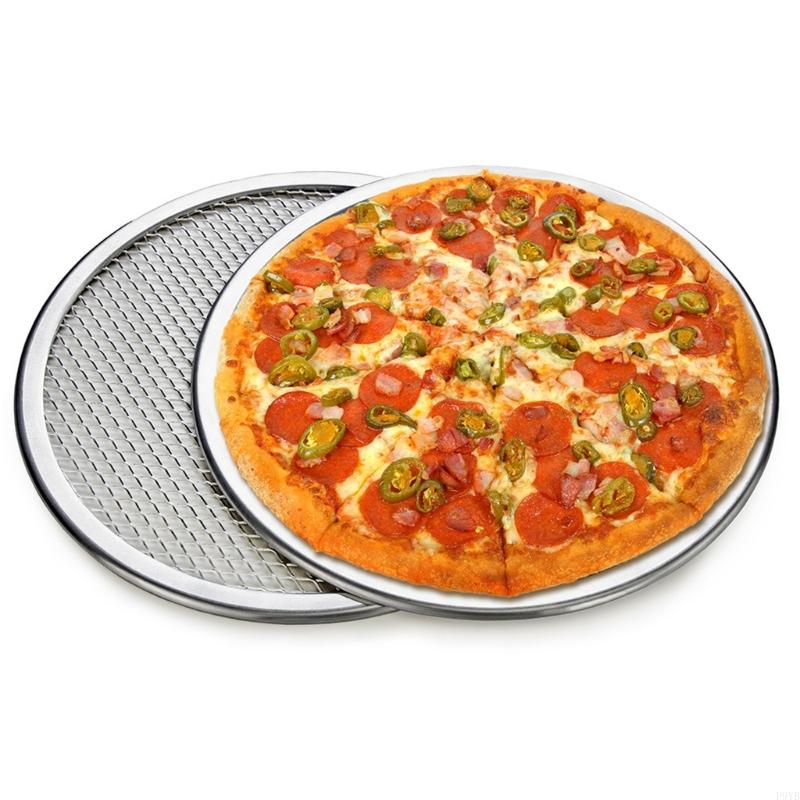Seamless Aluminum Alloy Pizza Baking Pan Even Heat Distribution Baking Tray Perfect For Home And Outdoor Cooking