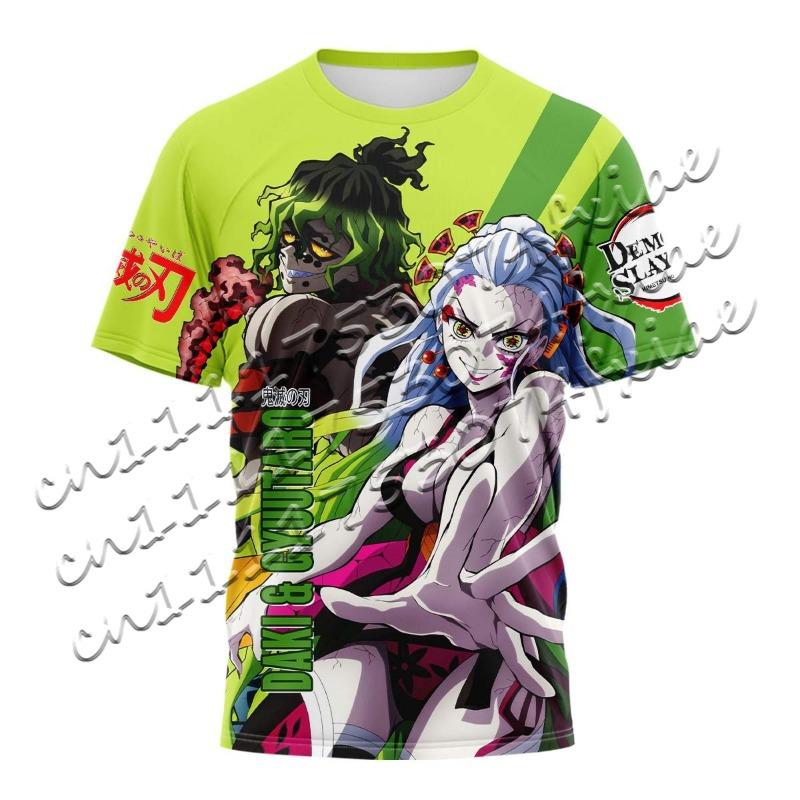 Men's/Women's New Tanjiro Kamado T-Shirt Short Sleeve Demon Slayer Water Breathing Print Anime Fan Fashion Casual Streetwear