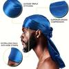 Męska Jedwabna Durag Opaska Bandana Jedwabny Du Rag Doo Rag Długi Ogon Nakrycie Głowy na Falę