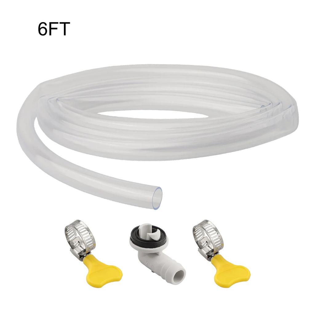 36ft Air Conditioner Drain Hose Kit with Connector and Clamps Compatible with Split and Casement Air Conditioners