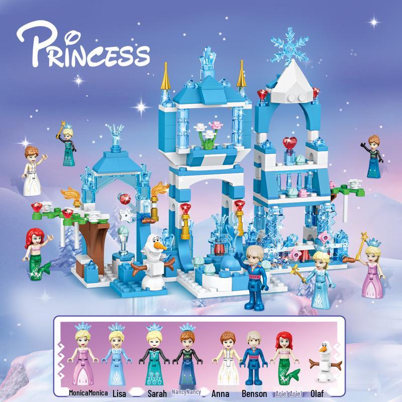 Cross-Border Snow Princess Building Blocks for Girls – Educational Toy Gift