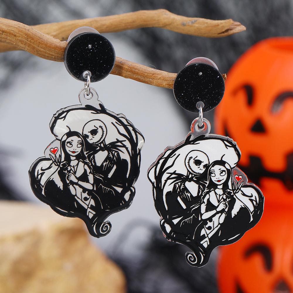 Halloween Nightmare Before Christmas Acrylic Earrings - Personalized Fashion Accessories