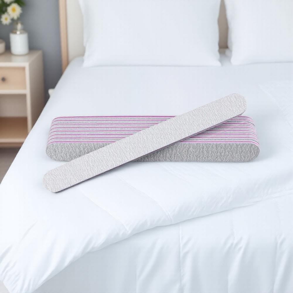 5PCS Manicure Tools Purple Core Gray Sanding File Half Moon Prong Straight Wide Nail Files