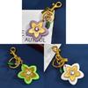 Style Flower Keychain For Handbags And Car Keys With Metal Plating For Gifts