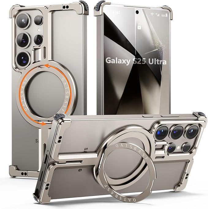 

Samsung Metal Bracket Magnetic Case for S26 Ultra/S25U/ZFold6 - Drop Protection Cover S24
