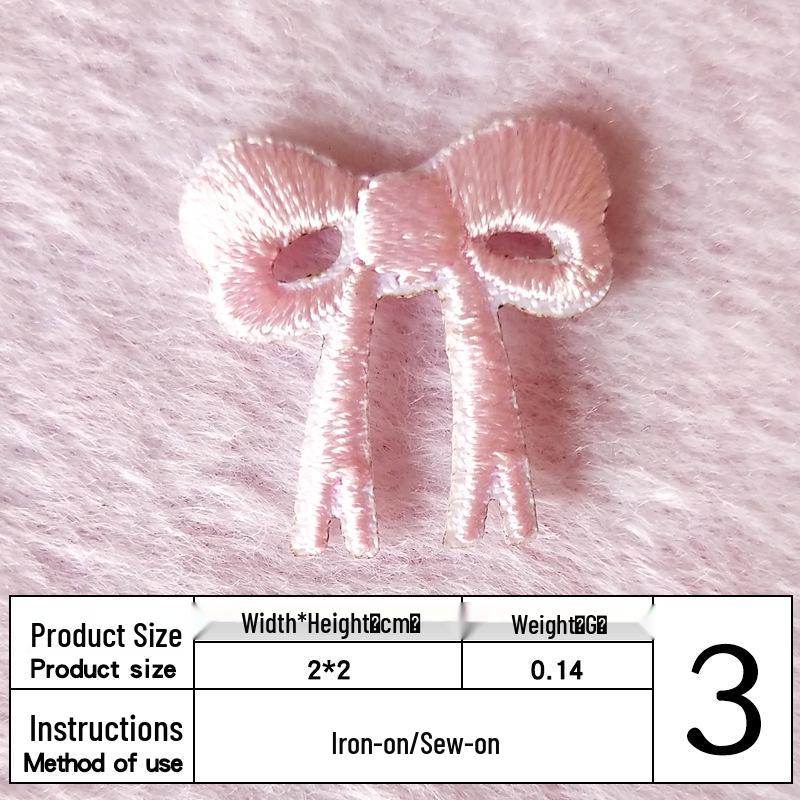 Small Cute Bow Embroidery Iron-On Cloth Patch for DIY Clothing & Accessories