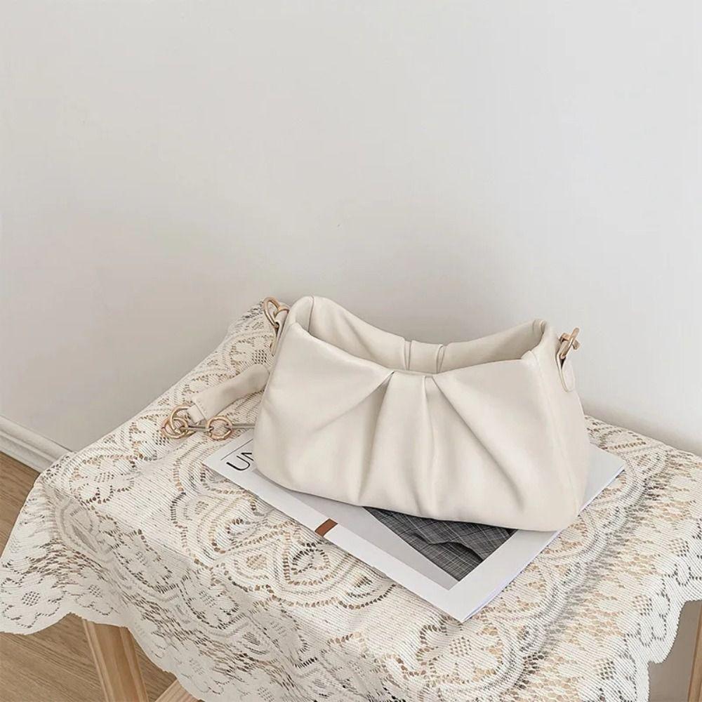 Carrying Solid Color Underarm Bag Large Capacity Single Shoulder Wallet  Female Lady Girl