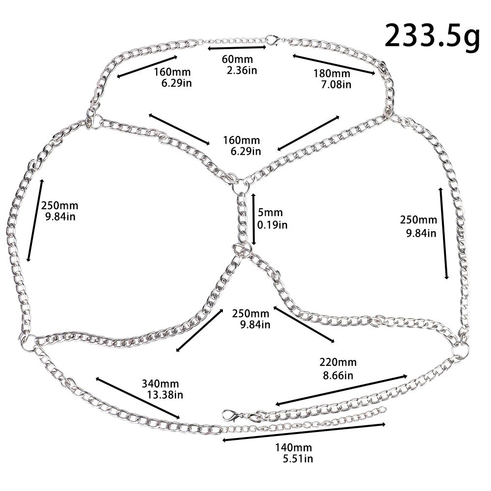 QKKQ Breast Clamps Strapon Belt and Beads Chain Nipple Clamps for Couples BDSM Bondage Nipple Clips Breast Clips Sex Toys