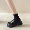 Black Small Leather Shoes Women's 2025 Spring and Summer New Versatile Skirt Student Platform Heightening British Style Loafers