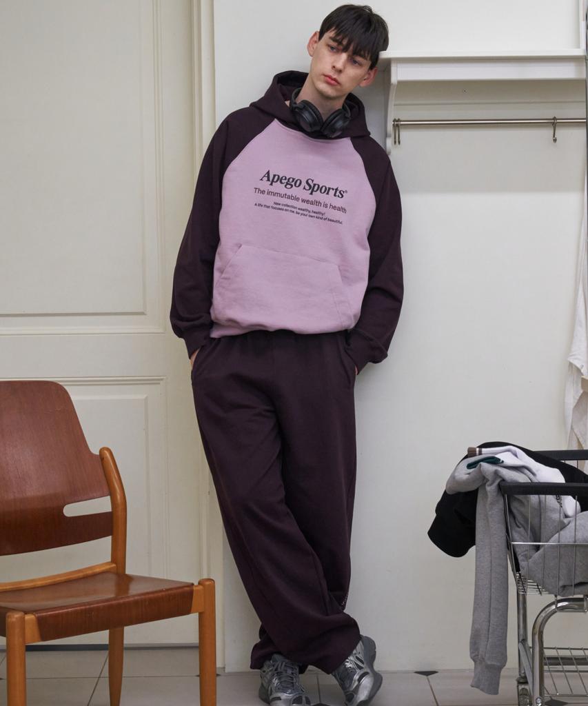 APEGO SPORTS Semi Balloon Sweat Pants Dark Burgundy