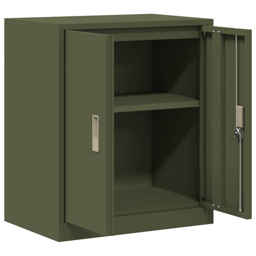 Storage Cabinet Olive Green 60 X 40 X 70 Cm Steel