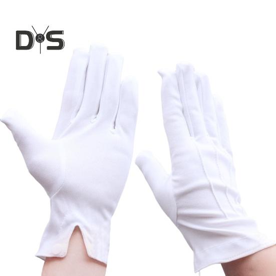 Guanti Bianchi Formale Smoking Uniforme Guanti per Uomini Donne Guanti da Maggiordomo per Cosplay Festa Ispezione Gioielli Cerimonia Guardia