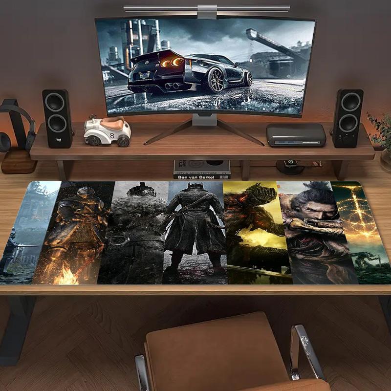 ELDEN RING Farbiges Mauspads Großes Gaming-Tischkissen Rutschfestes Laptop-Tablet Großes Mauspads XXL Matte Mini-PC Spielmatte Mit Verriegeltem Rand