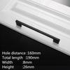 KK&FING 1PC Simple Black Aluminum Kitchen Cabinet Door Handles Drawer Pulls Glass Cabinet Wardrobe Door Pulls Furniture Hardware
