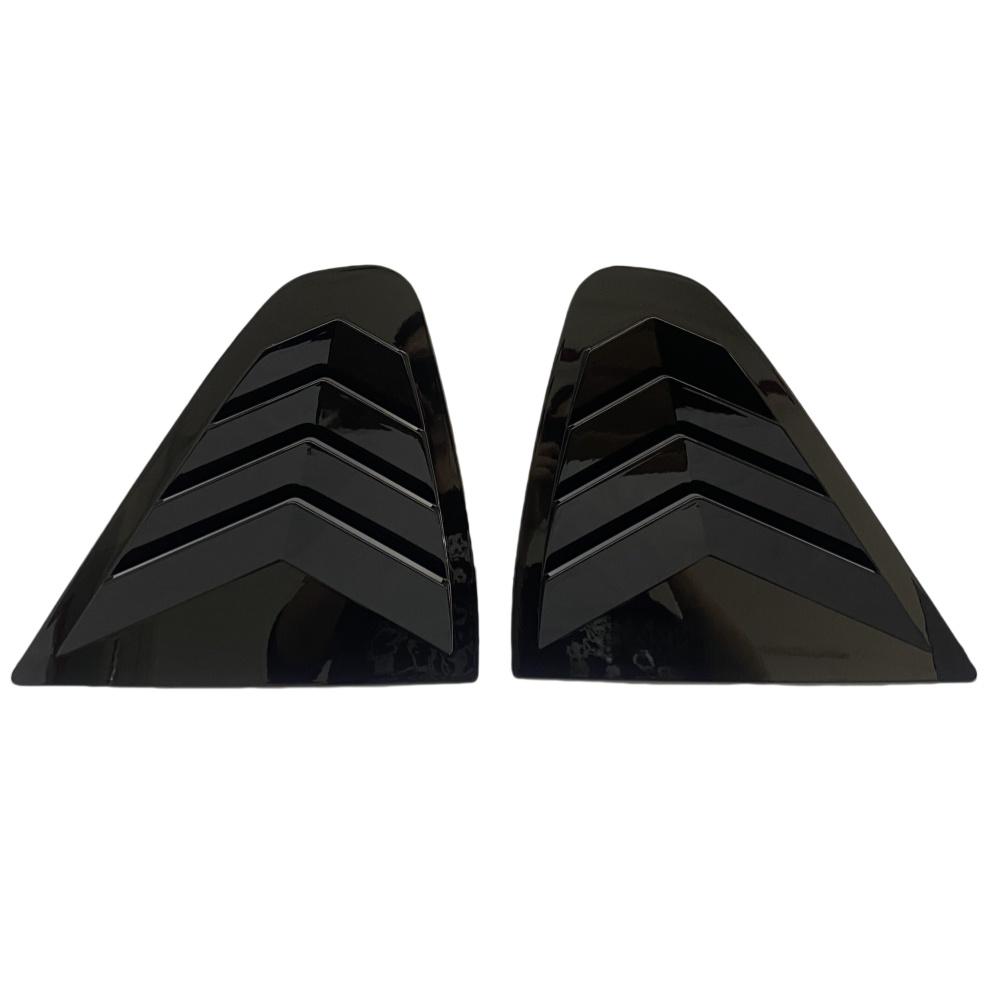 For Nissan Qashqai 2007-2014 J10 Car Rear Window Quarter Louver Shutter Cover Exterior Side Vent Trim Scoop Sticker Glossy Black