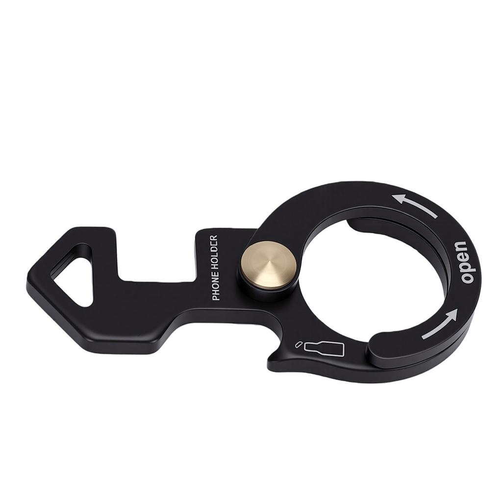 Car Keychain Clip Multifunctional Aluminum Alloy Phone Stand Bottle Opener Rope Buckle