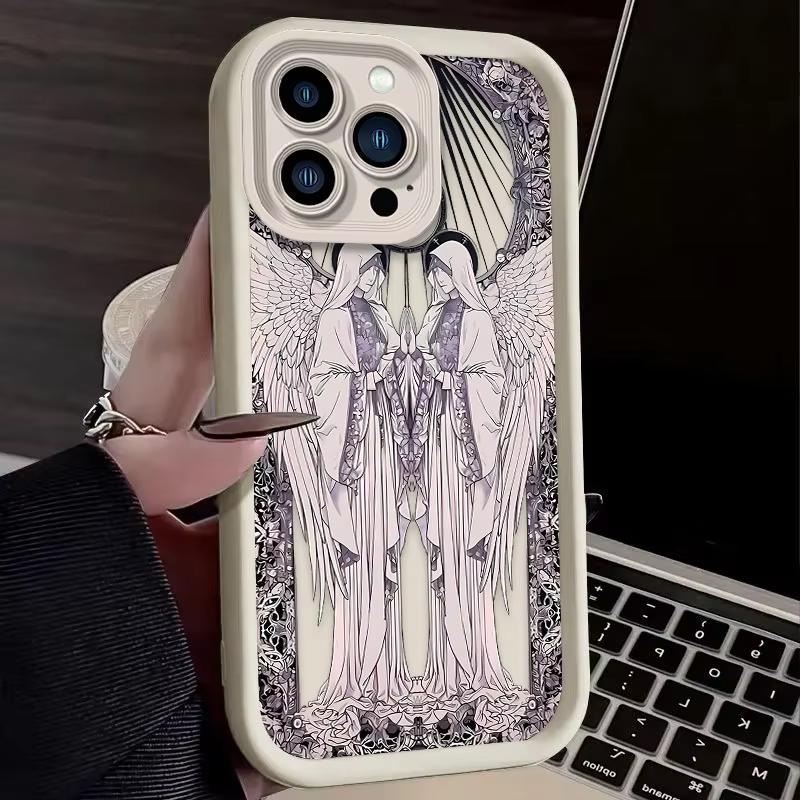 

Retro Goddess Punk Angel Phone Case For iPhone 17 Air 16 e 15 14 13 12 11 Pro Max Plus Mini SE 2020 2022 Funda Coque iPhone17 Pro