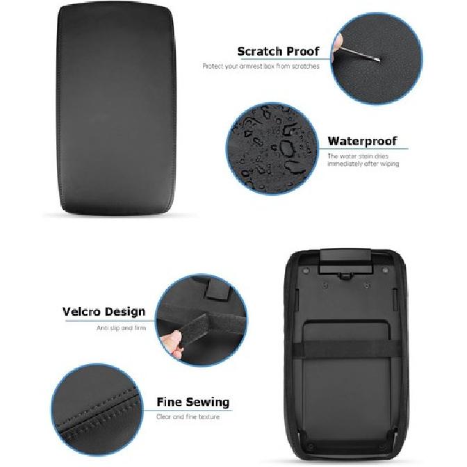 Car Center Console Armrest Cover for 2025 Crosstrek/Impreza Black Stitches