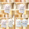 Cute Cartoon Floral Skirt Sheep Plush Toy Pendant Keychain For Gift And Decor