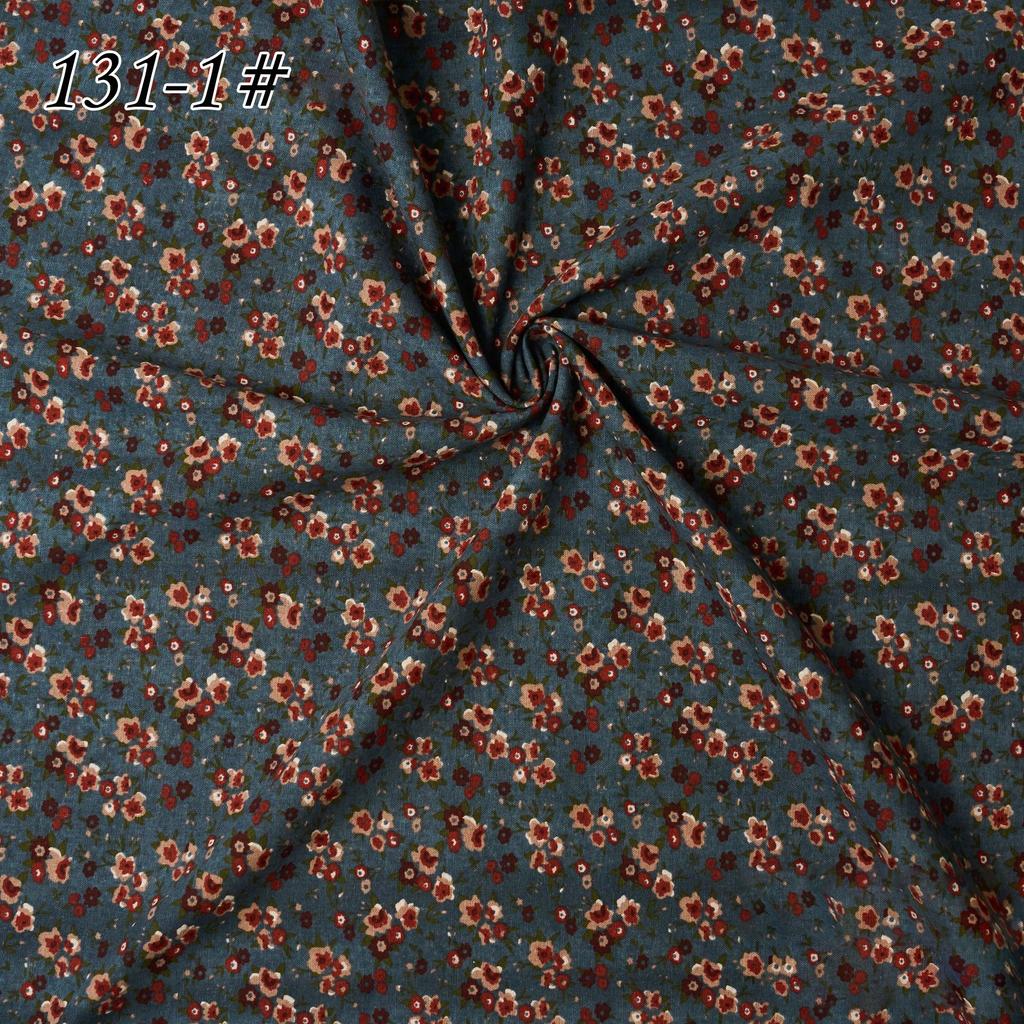 145x100cm Cotton Linen Small Floral Printed Fabric For Women's Clothing, Decorative Fabric DIY Handmade Sewing Cloth Fabric