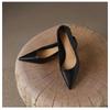 Fashion Spring and Summer New Minimalist Shallow Mouth Slim Heel Single Shoes Female Pointed High Heels Small Leather Shoes