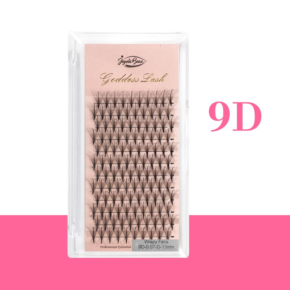 Goddess 9D/13D Premade Wispy Fan Lashes Russia Volume Fans Eyelash Extension Individual Sandwich Faux Mink Eyelashes Cluster