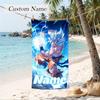Dragon Ball Benutzerdefinierter Name Aufgedrucktes Strandtuch Personalisiertes Weiches Handtuch für Schwimmen Strand Reisen