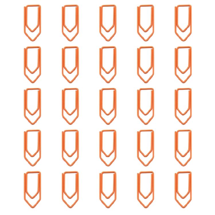 

25 Pieces Crayon Inspired Metal Clips with Secure Grip for School Office File Sorting and Crafting оранжевый