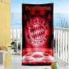 FC Bayern München Personalisierter Name Strandtuch Schnelltrocknend Weiche Mikrofaser Tragbar zum Schwimmen Strand Camping Reisen Strandzubehör Fitnessstudio